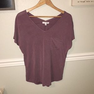 Off the shoulder oversized pocket tee!